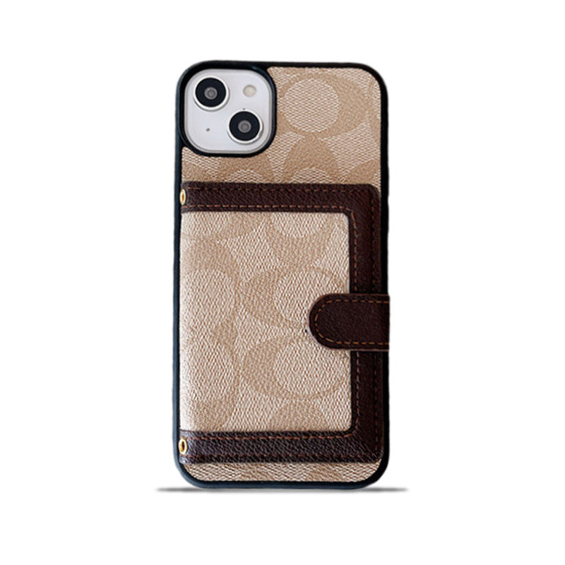 Coque iPhone Classique Avec Portefeuille Et Bandoulière Blanc -XK240402
