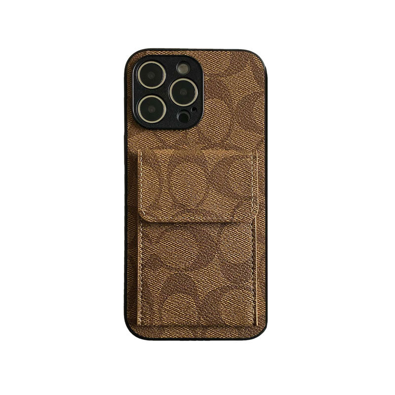 Étui Classique Pour iPhone Avec Portefeuille Noir-HP240513