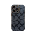 Coque classique iPhone Cuir Noir -QBK240513