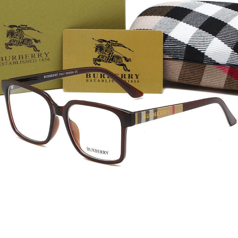 Unisex Retro-Quadratbrille mit Karomuster