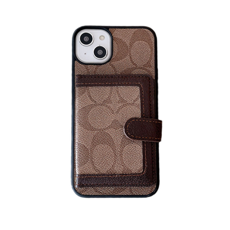 Coque iPhone Classique Avec Portefeuille Et Bandoulière Blanc -XK240402