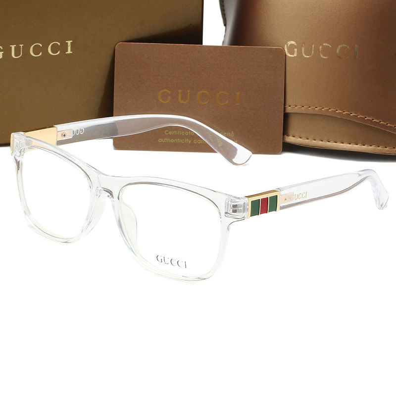 Lunettes de vue mode à rayures et blocs de couleur