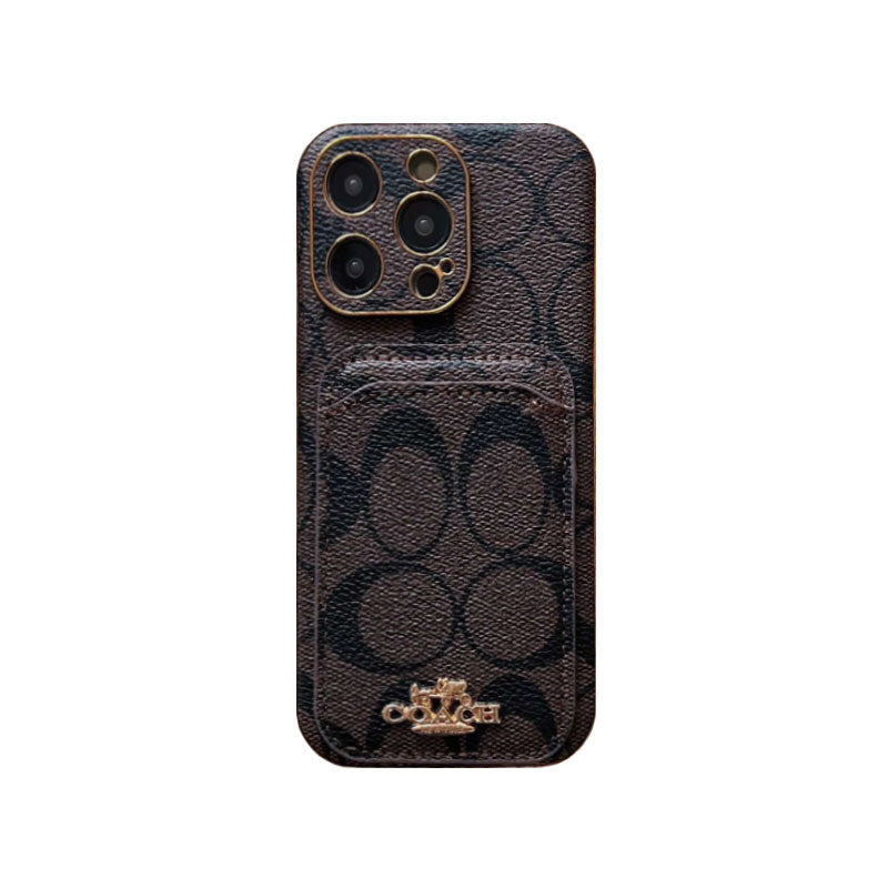 Coque iPhone Classique avec Porte-Cartes Noir -KB241651