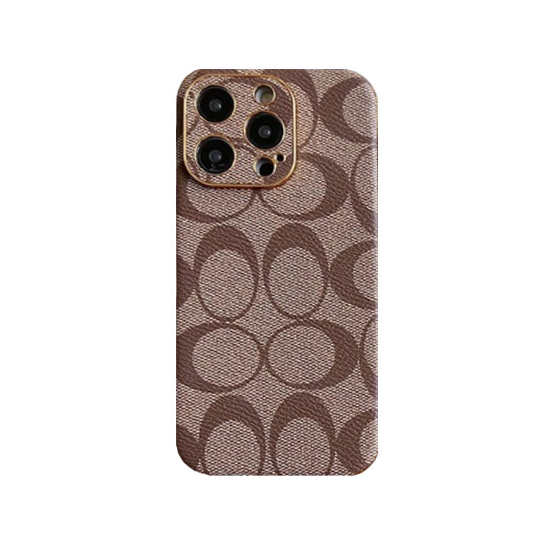 Coque classique iPhone Cuir Noir -QBK240513