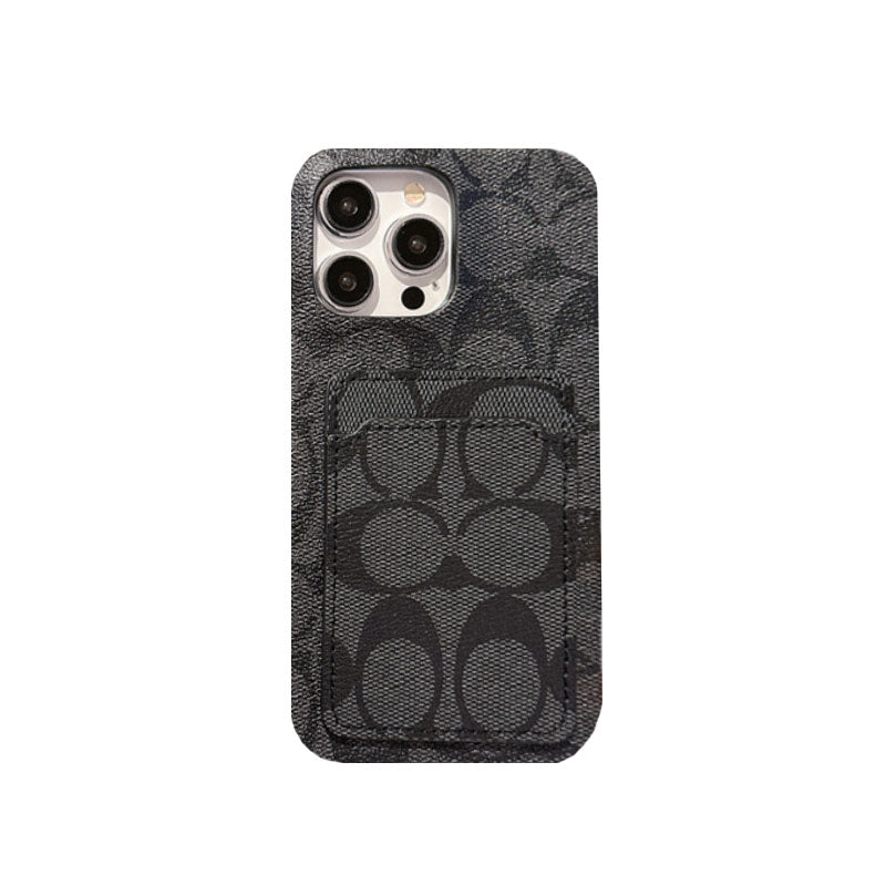 Étui Classique iPhone avec Porte-Cartes Blanc -JQB240330