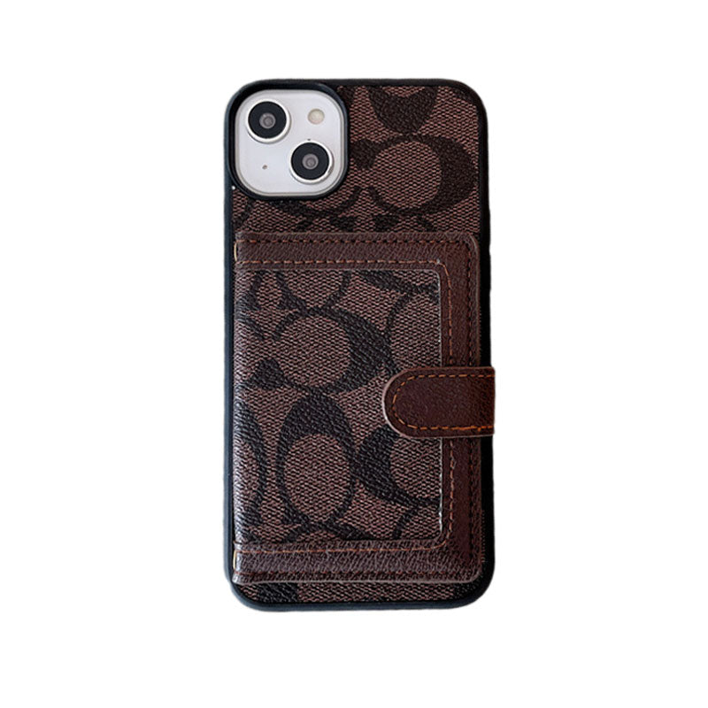 Coque iPhone Classique Avec Portefeuille Et Bandoulière Blanc -XK240402