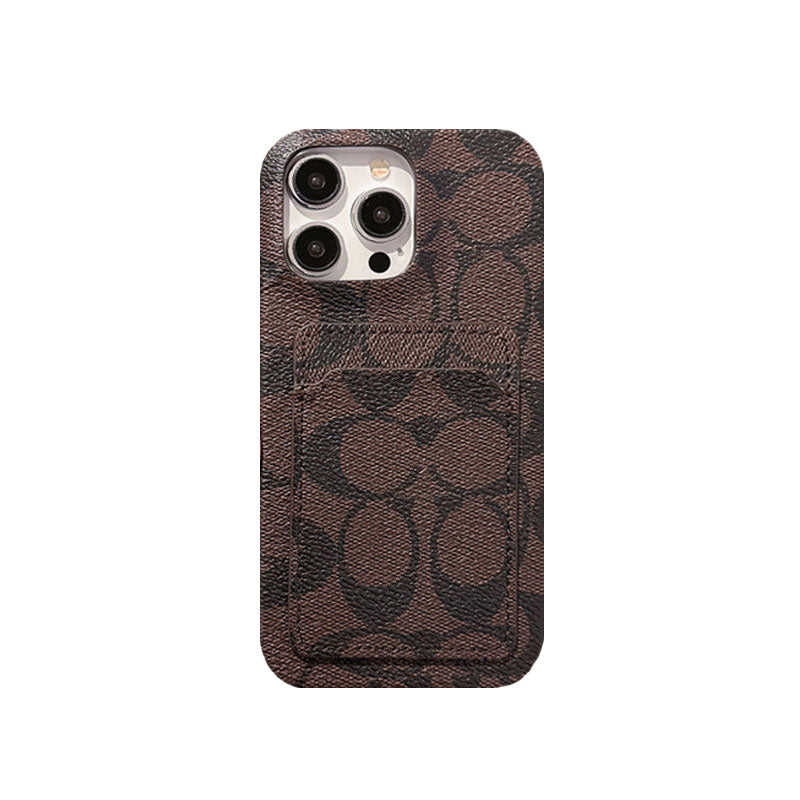 Étui Classique iPhone avec Porte-Cartes Blanc -JQB240330