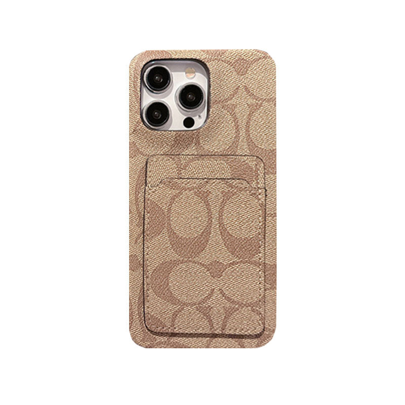 Étui Classique iPhone avec Porte-Cartes Blanc -JQB240330