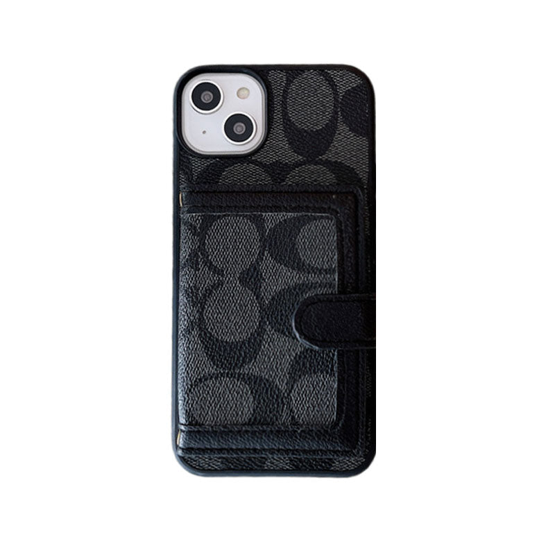 Coque iPhone Classique Avec Portefeuille Et Bandoulière Blanc -XK240402