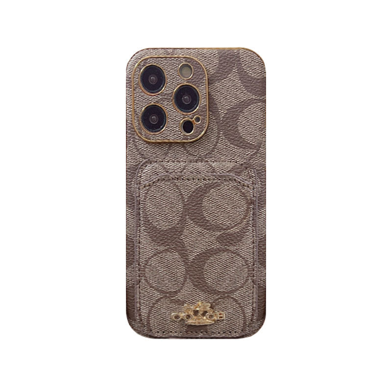 Coque iPhone Classique avec Porte-Cartes Noir -KB241651