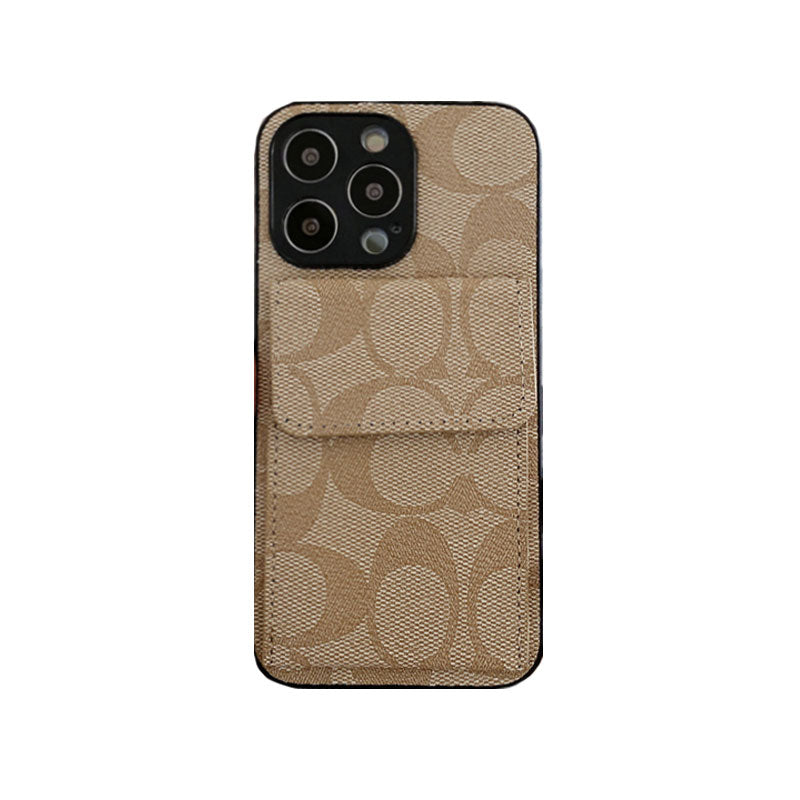 Étui Classique Pour iPhone Avec Portefeuille Noir-HP240513