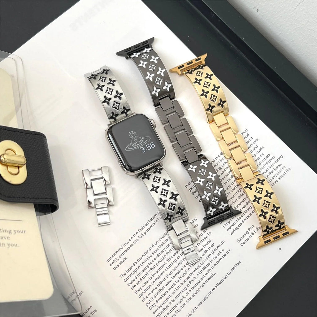 Ražený kovový řemínek na Apple Watch