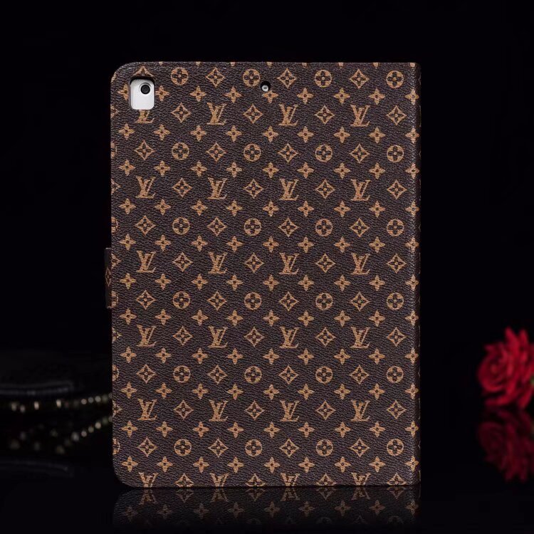 Elegante Monogram Canvas Flip Cover Apple iPad Schutzhülle aus Leder