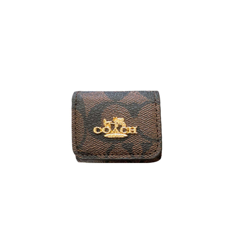 Étuis AirPods Coach de luxe Marron clair-LGK240425