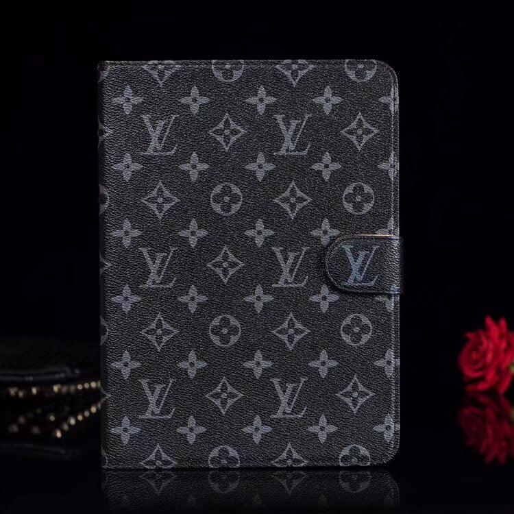 Elegante Monogram Canvas Flip Cover Apple iPad Schutzhülle aus Leder