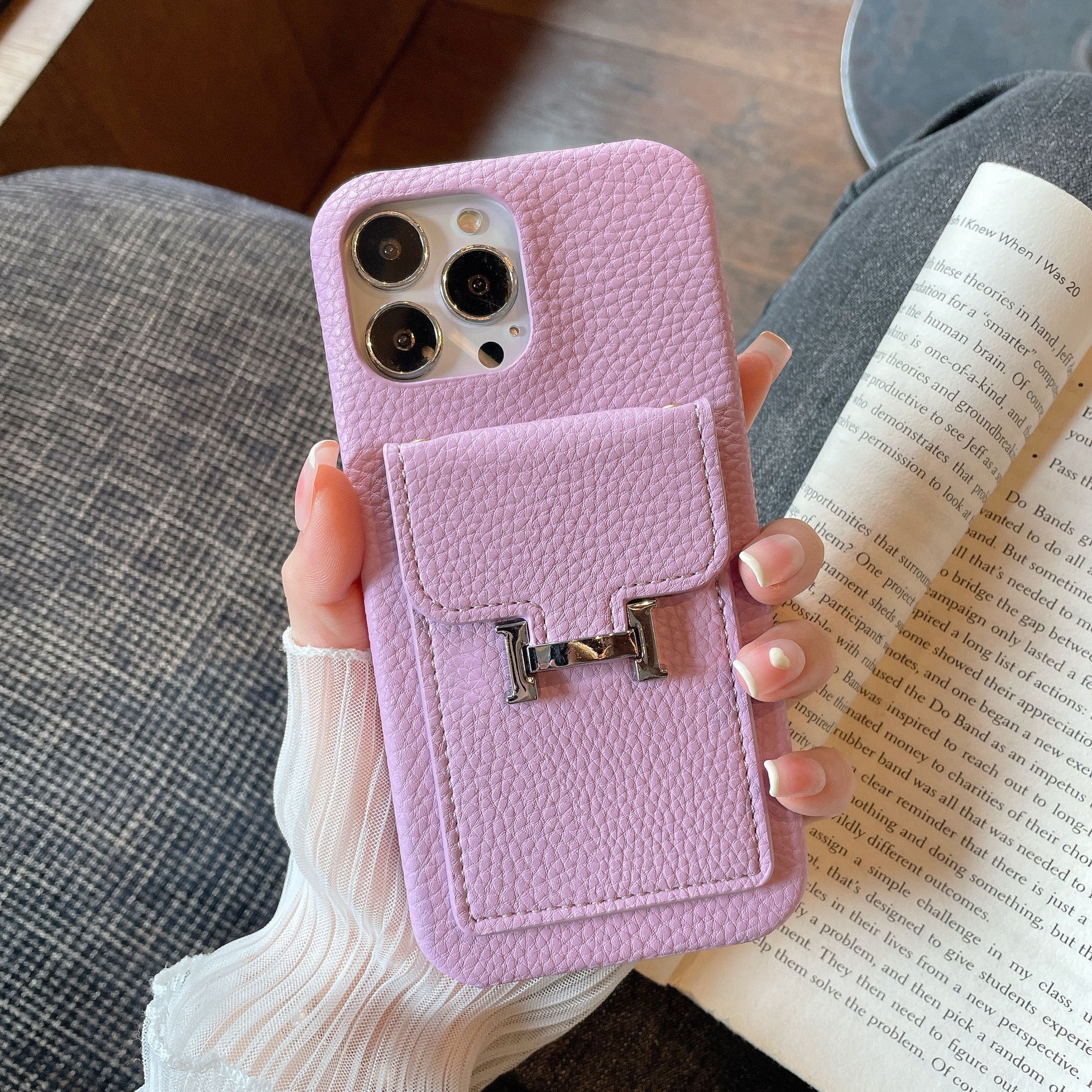 Pouzdro na iPhone z kůže H Card Holder
