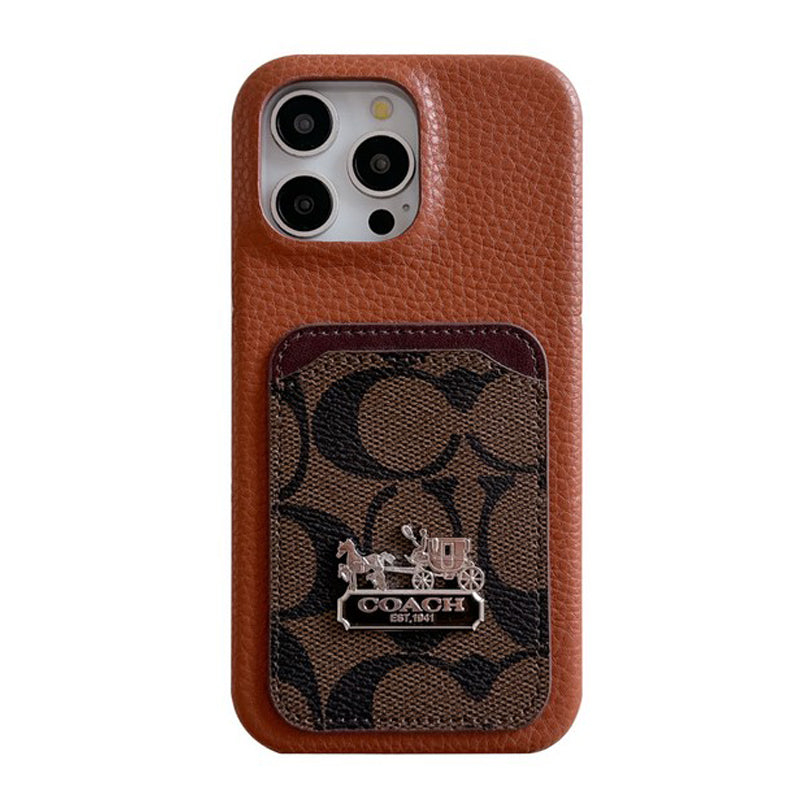 Klasické kožené pouzdro na iPhone s držákem karet