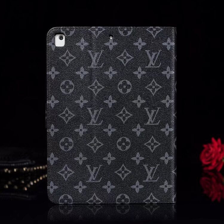 Elegante Monogram Canvas Flip Cover Apple iPad Schutzhülle aus Leder