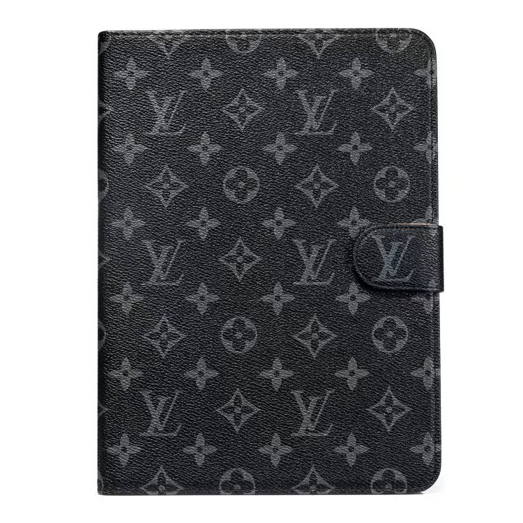 Elegante Monogram Canvas Flip Cover Apple iPad Schutzhülle aus Leder