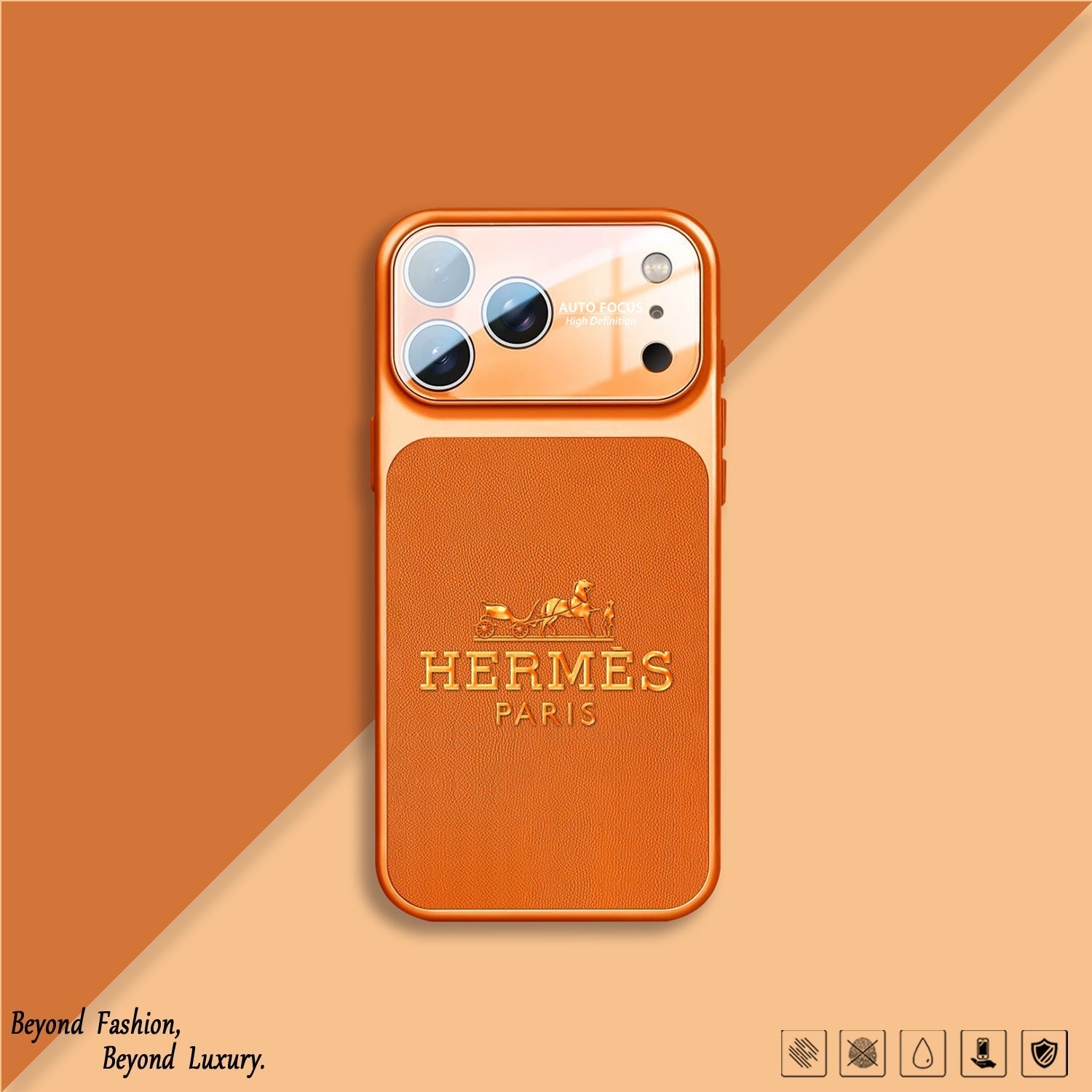 Coque pour iPhone H Luxury Orange Series