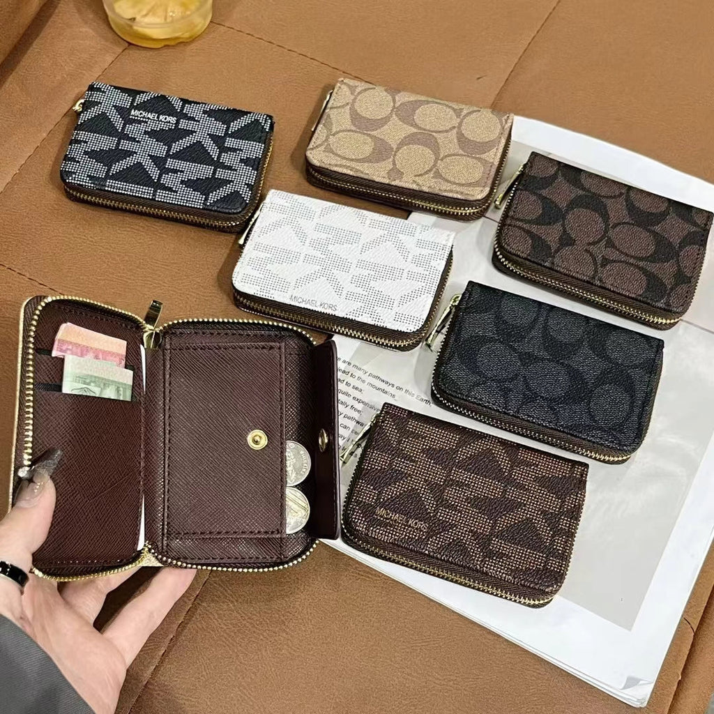 Luxuriöse Reißverschluss-Geldbörsenkollektion, inspiriert von MK & CO