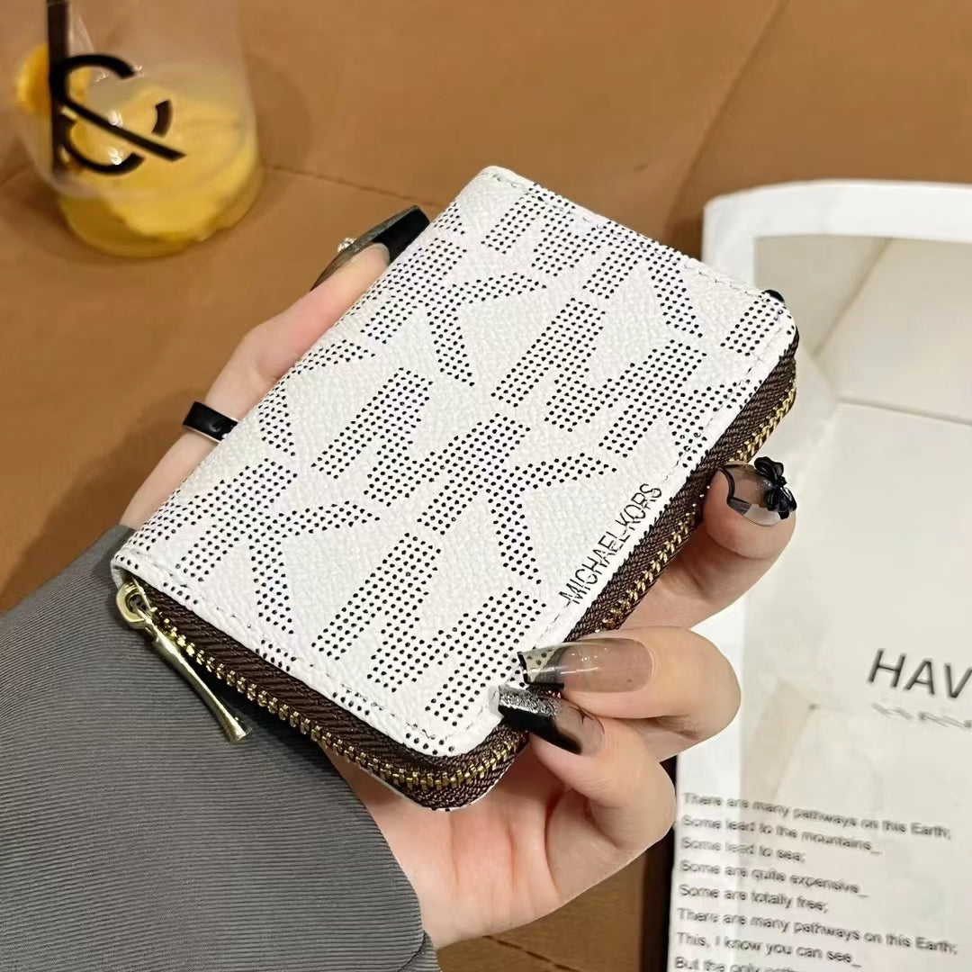 Collection de portefeuilles zippés de luxe inspirée de MK & CO