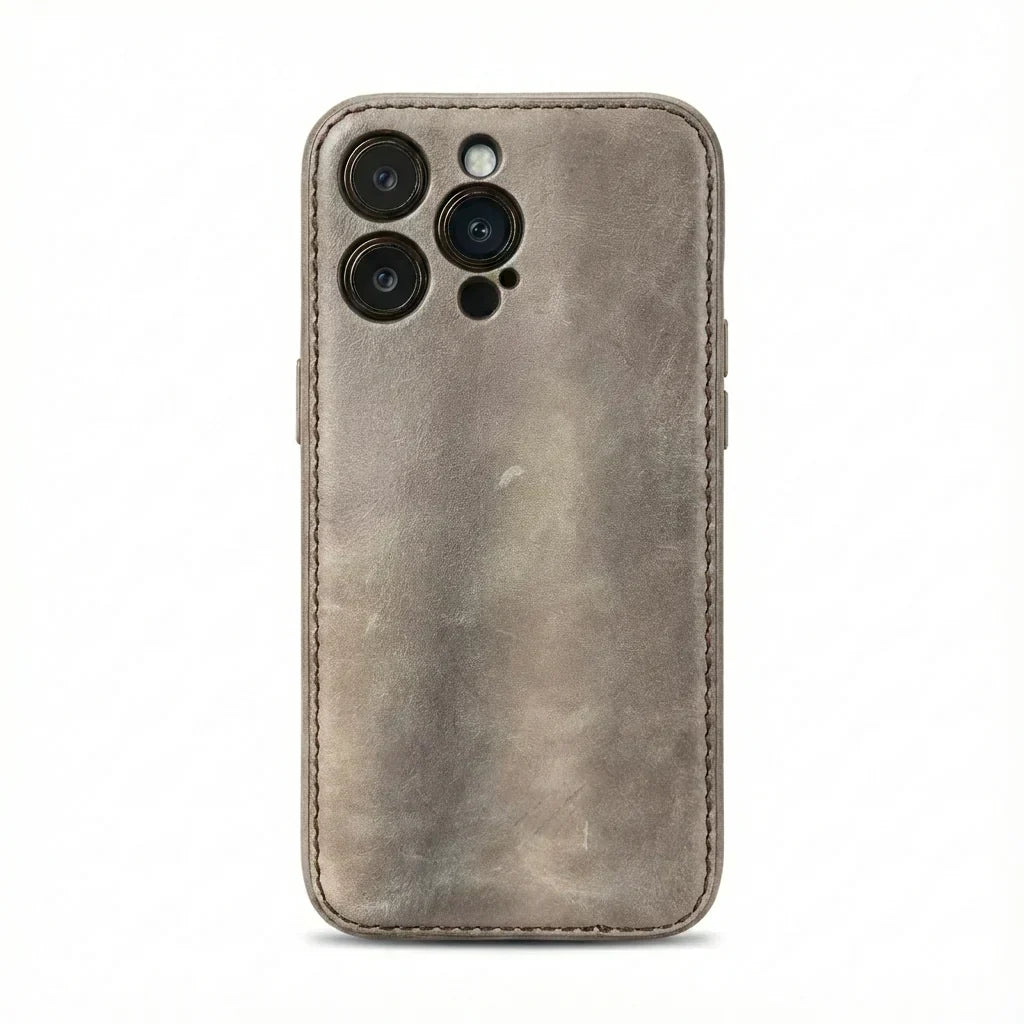 Étui iPhone en cuir tanné végétal fait main – Édition Patine Vintage