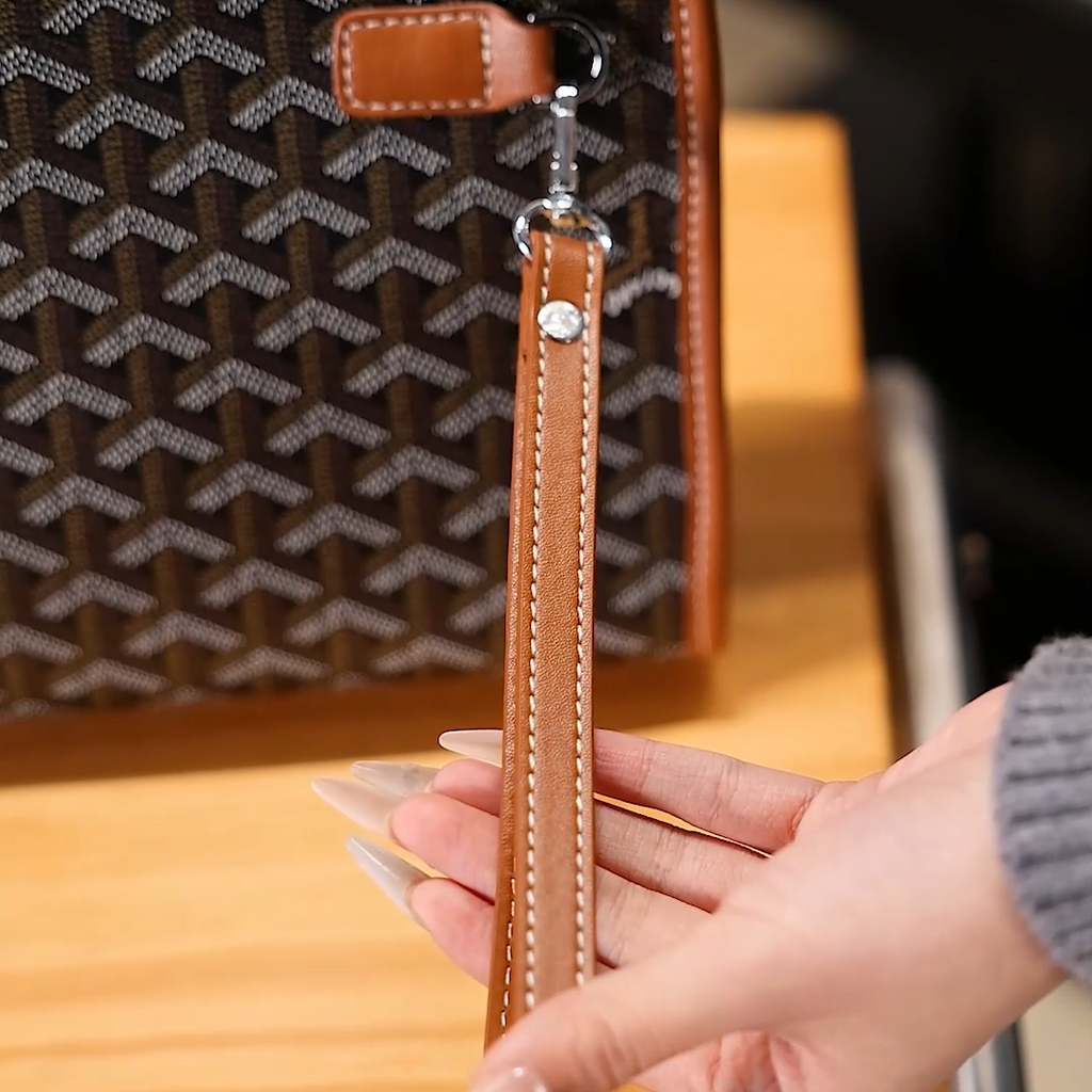 Luxus-Muster-Armband-Clutch – Designer-Handtasche mit Reißverschluss und abnehmbarem Riemen