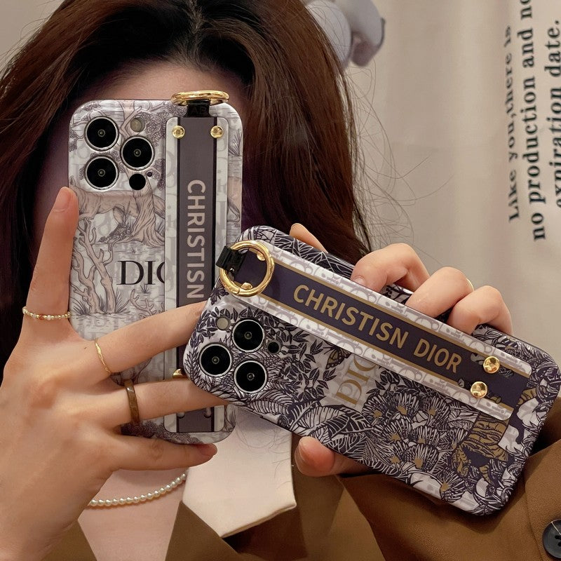 Módní klasické pouzdro na iPhone s náramkem