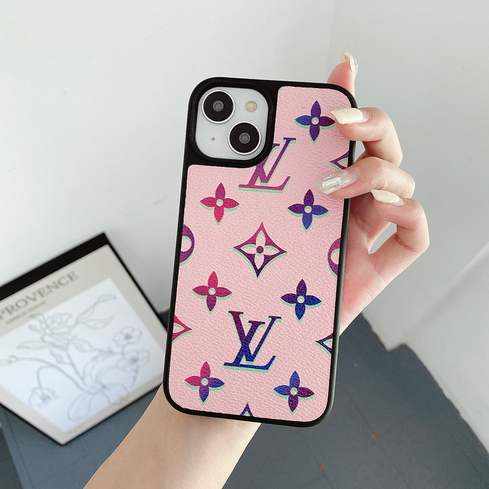 Luxusní barevné kožené pouzdro na iPhone