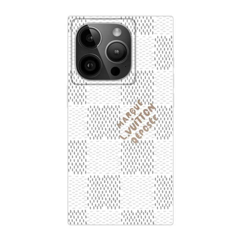 Luxusní černobílé čtvercové pouzdro na iPhone  