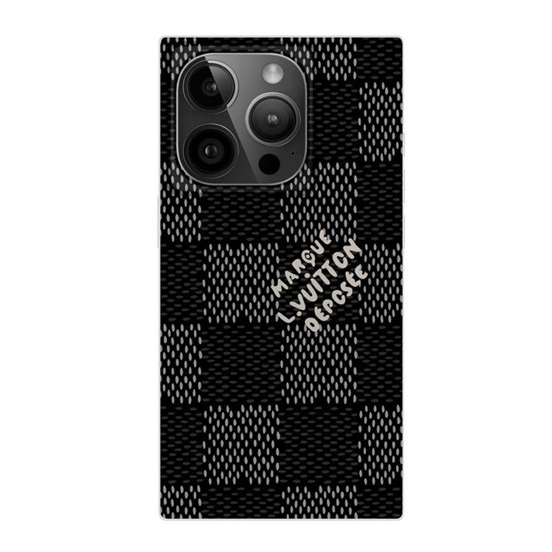 Luxusní černobílé čtvercové pouzdro na iPhone  