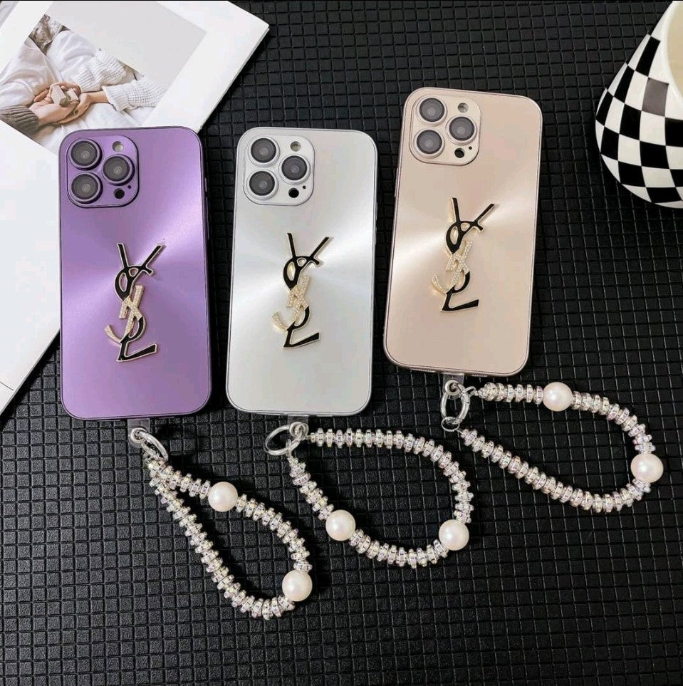 Elegantes Letter Shine x Mono iPhone Case mit Kette