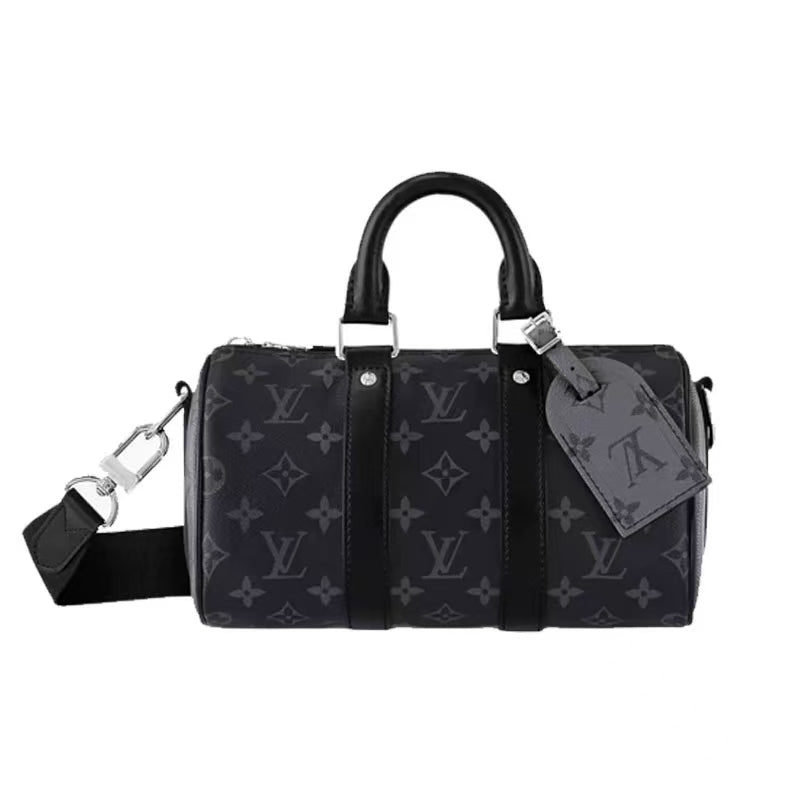 Boston Barrel Bag mit Monogramm und Schultergurt