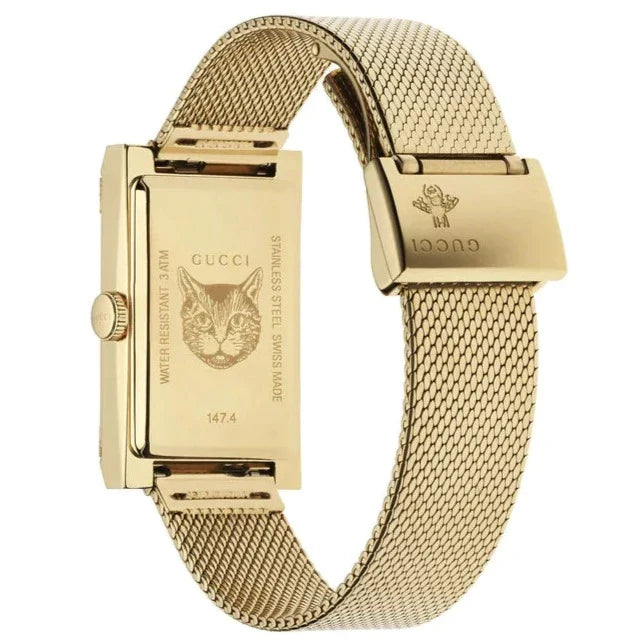 Gucci Ladies G-Frame Gold Watch