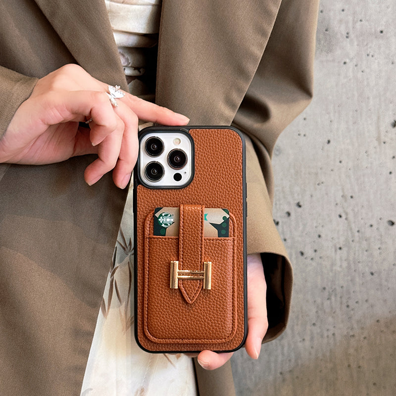 Pouzdro na iPhone z kůže H Card Holder