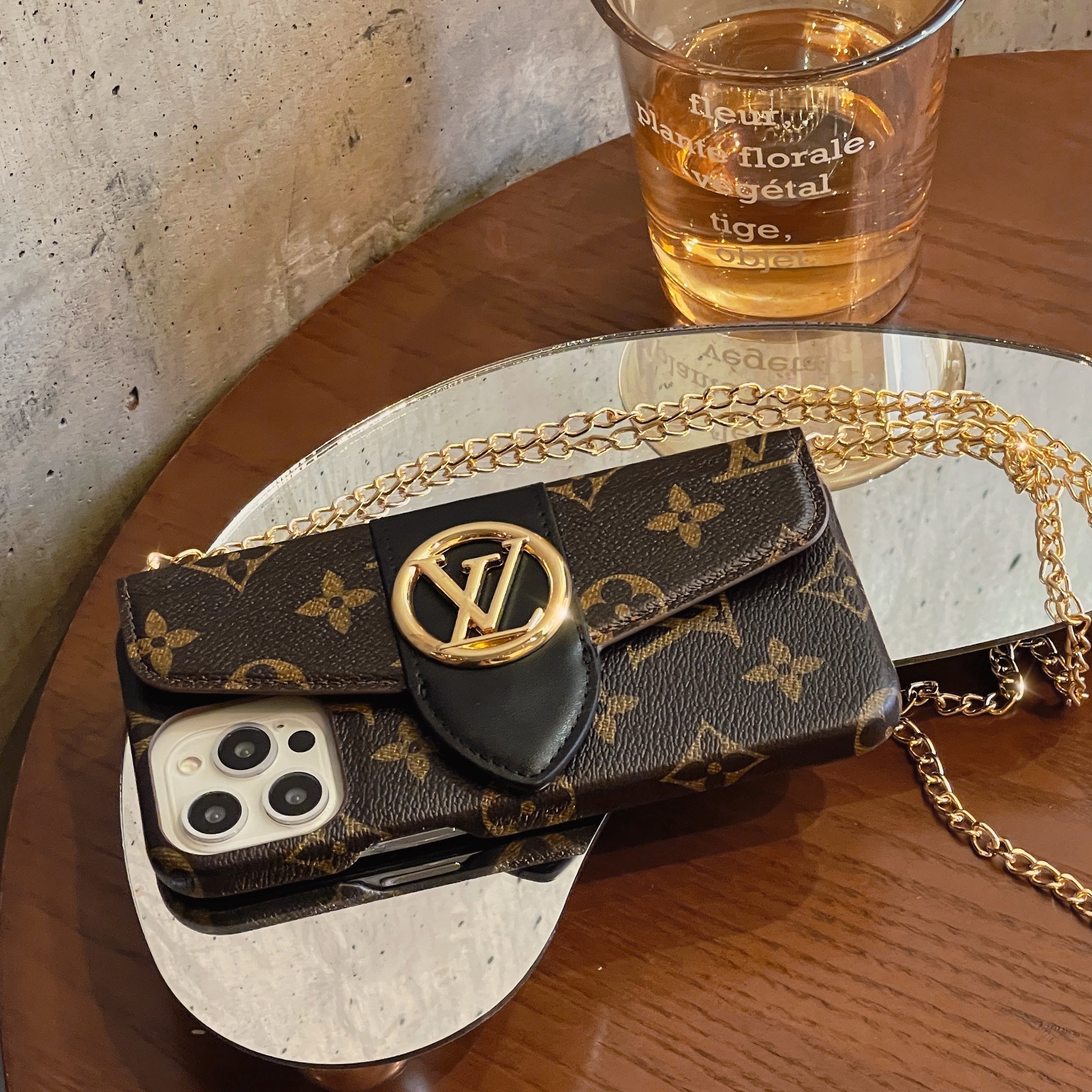 Luxuriöses Umhänge-Kartenhalter iPhone Case