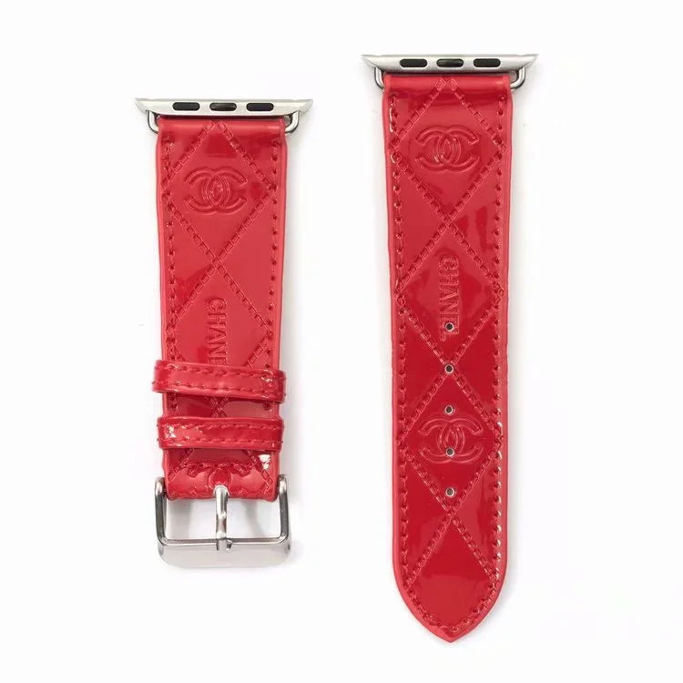 BRACELET EN CUIR GLOSSÉ POUR APPLE WATCH