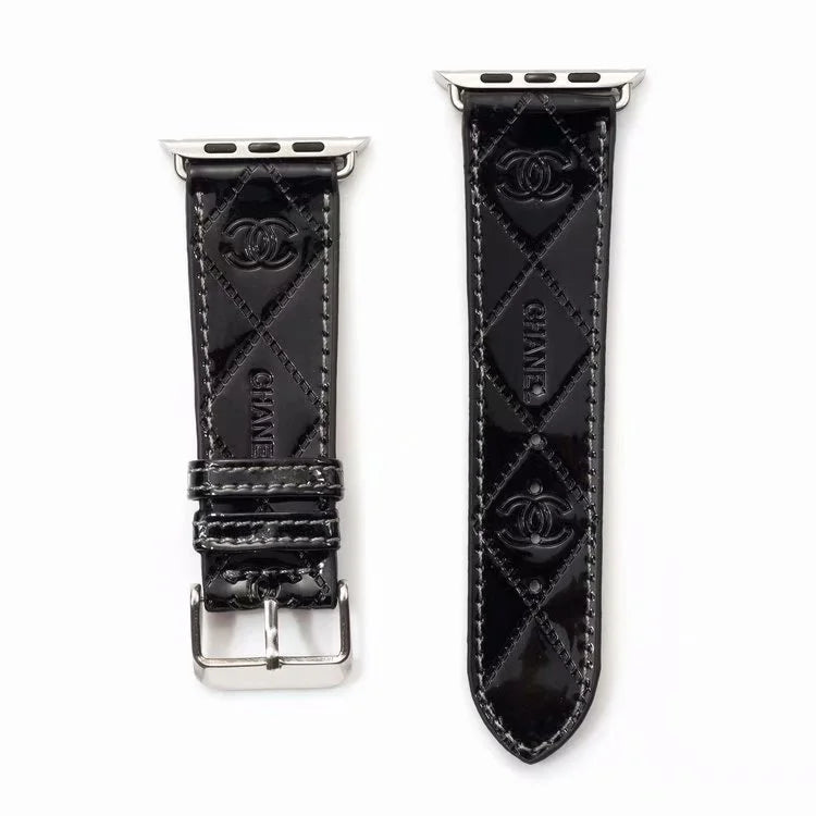 BRACELET EN CUIR GLOSSÉ POUR APPLE WATCH