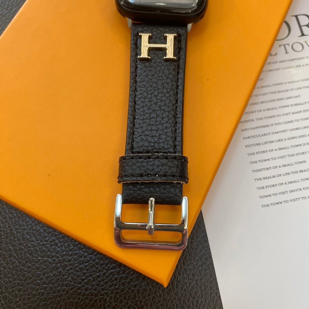 Řemínek z pravé vzorované kůže pro Apple Watch