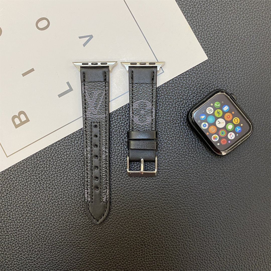 BRACELET APPLE WATCH CUIR MONOGRAMME COUTURE