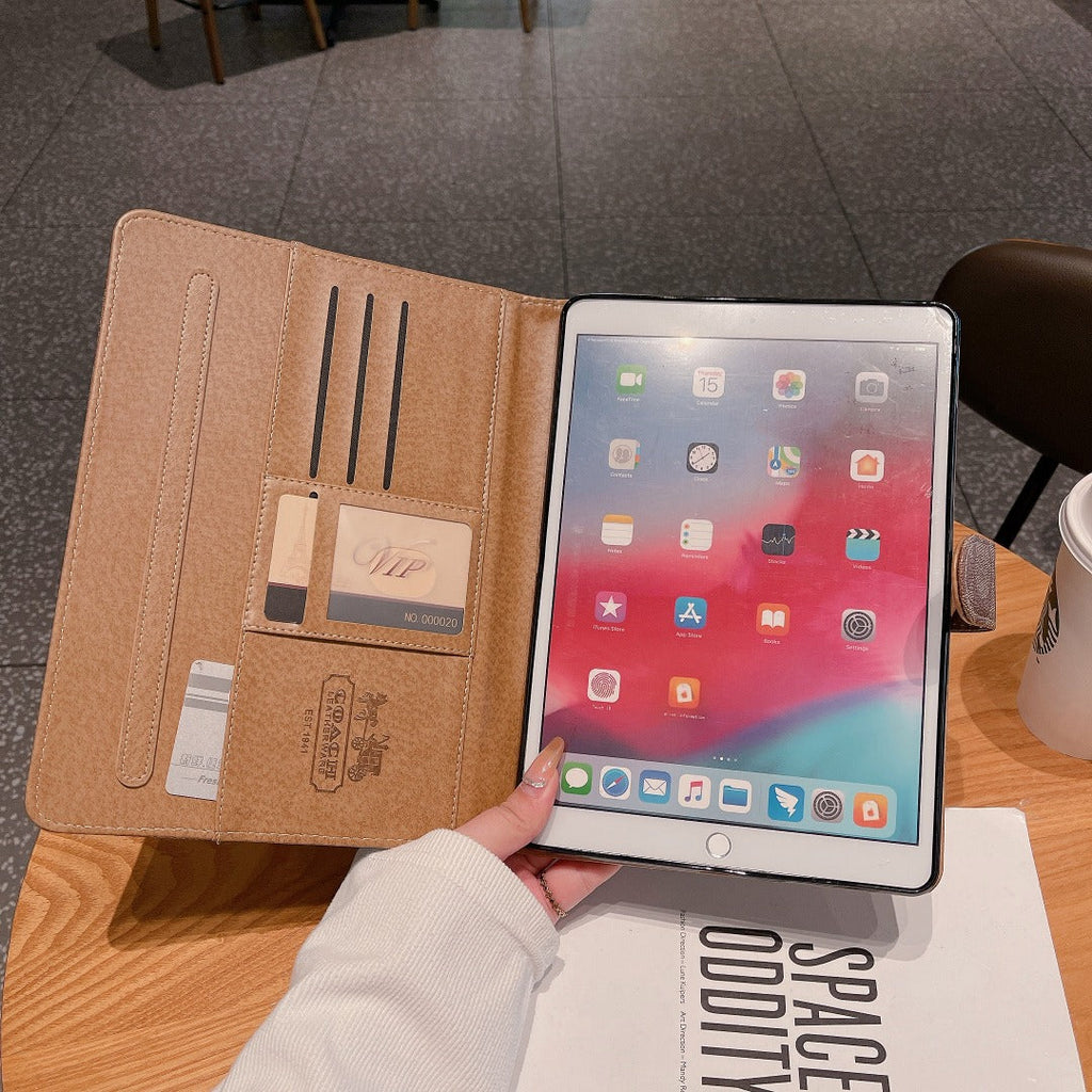 Prémiové kožené klasické pouzdro na tablet Apple iPad  