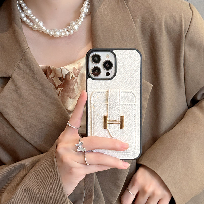 Pouzdro na iPhone z kůže H Card Holder