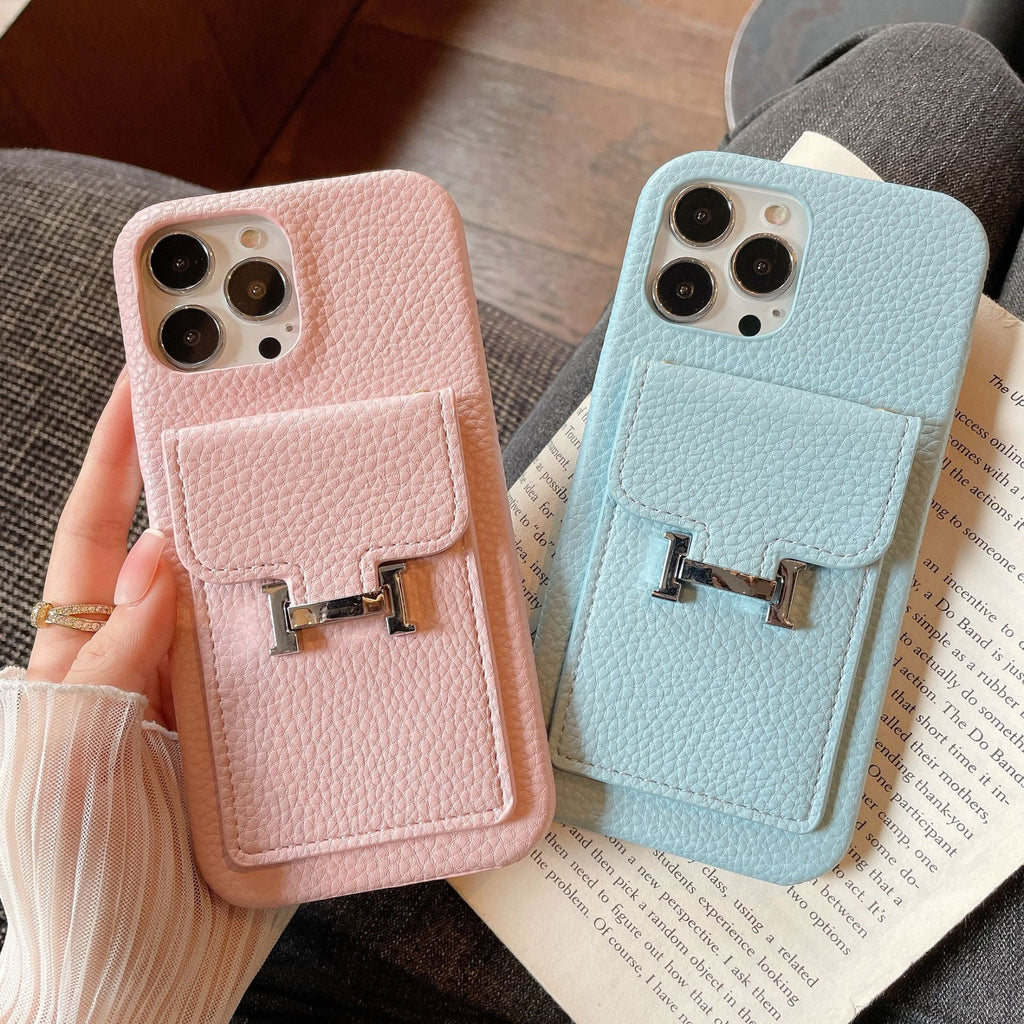 Pouzdro na iPhone z kůže H Card Holder