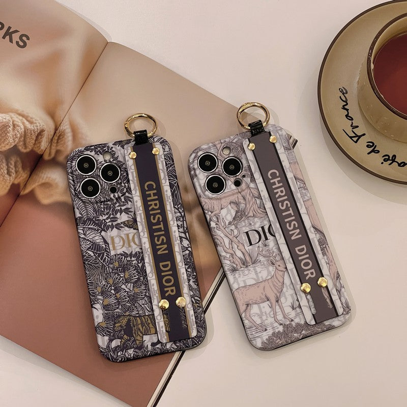 Módní klasické pouzdro na iPhone s náramkem
