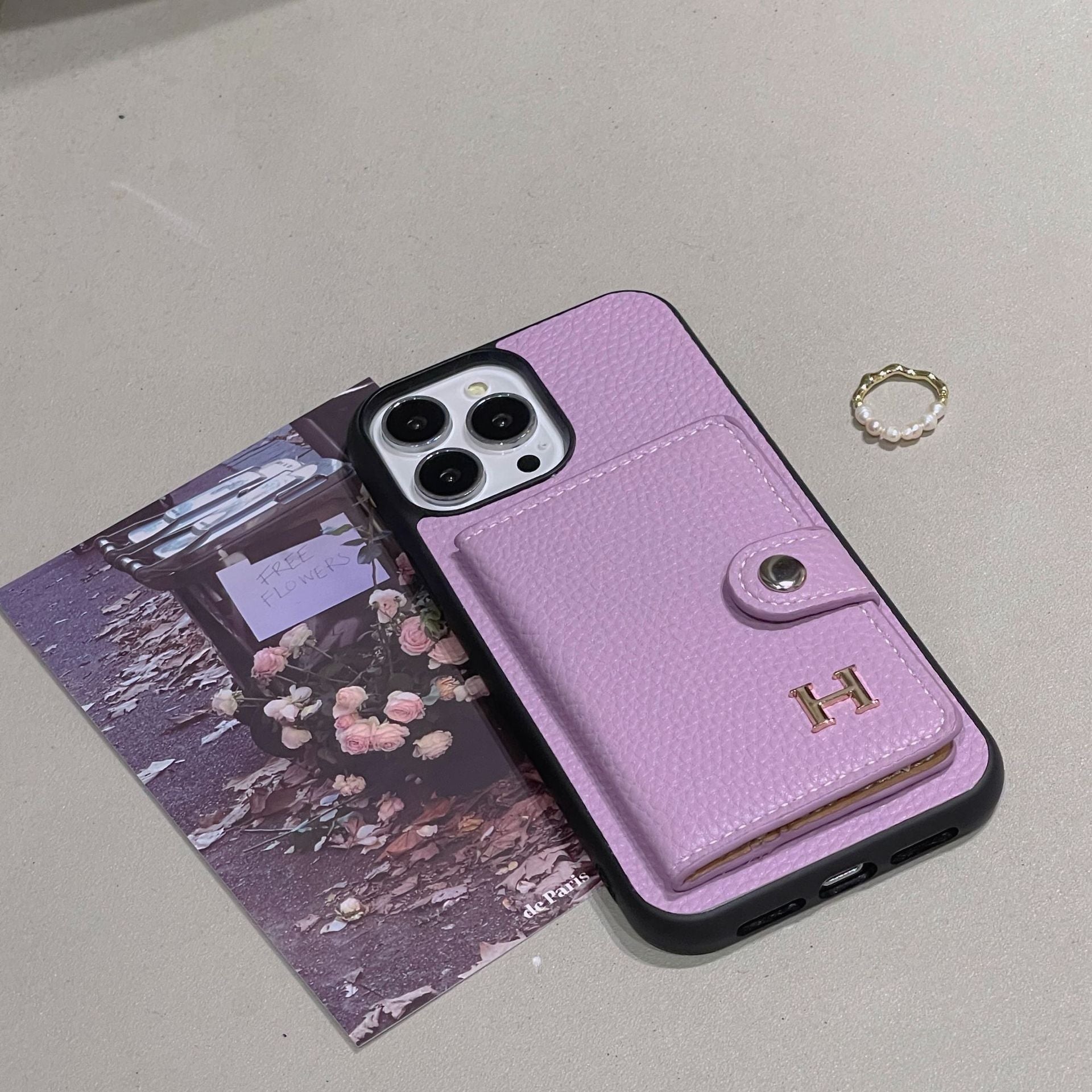 Pouzdro na iPhone z kůže H Leather Card Holder
