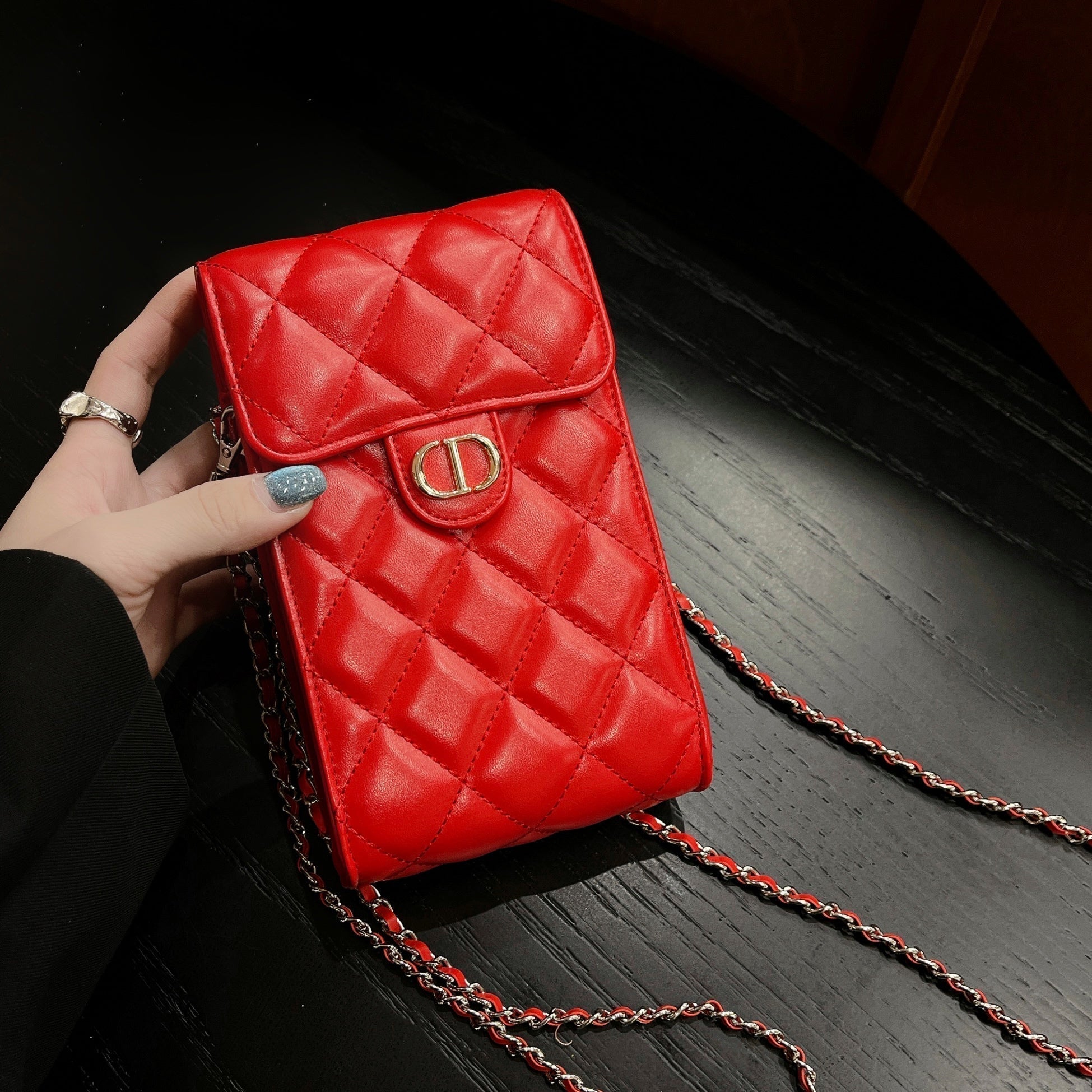Sac de téléphone en cuir bandoulière