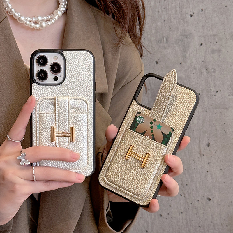 Pouzdro na iPhone z kůže H Card Holder