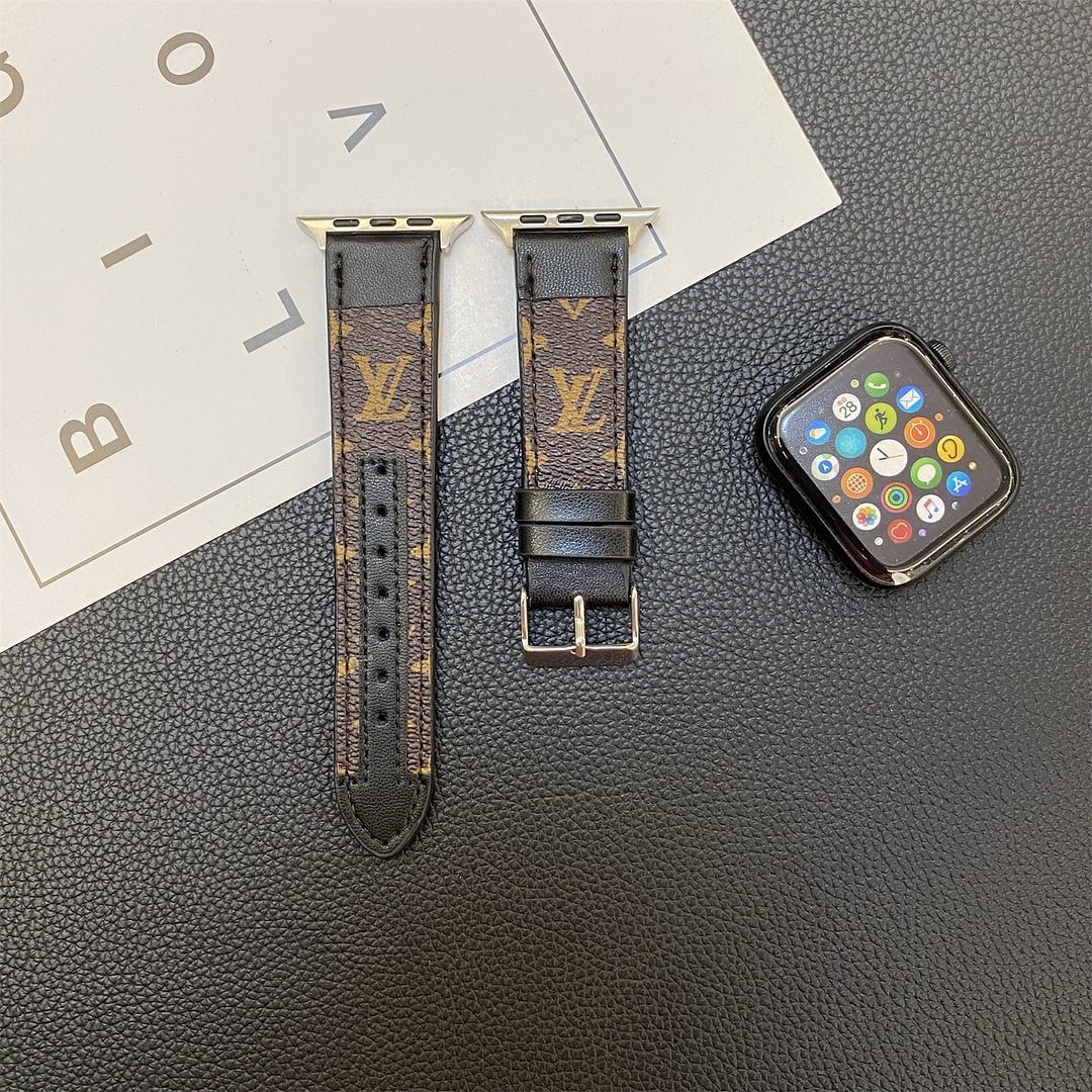 BRACELET APPLE WATCH CUIR MONOGRAMME COUTURE