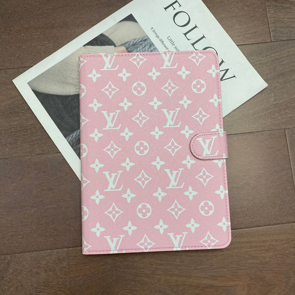 Elegante Monogram Canvas Flip Cover Apple iPad Schutzhülle aus Leder